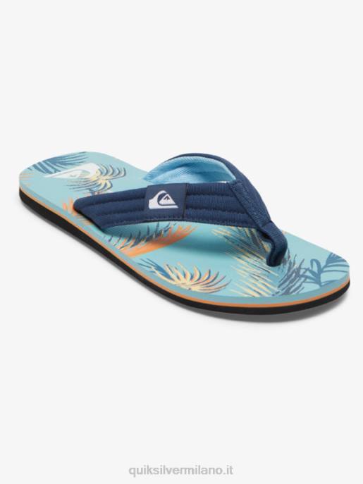 esso Quiksilver uomini sandali molokai rilassati blu/nero/giallo HTZR498