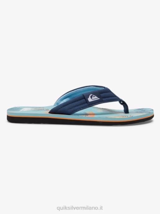 esso Quiksilver uomini sandali molokai rilassati blu/nero/giallo HTZR498