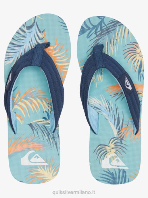 esso Quiksilver uomini sandali molokai rilassati blu/nero/giallo HTZR498