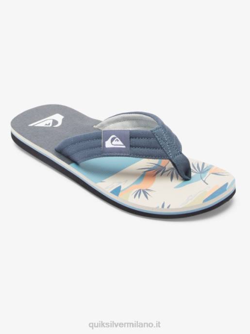 esso Quiksilver uomini sandali molokai rilassati grigio/bianco HTZR494