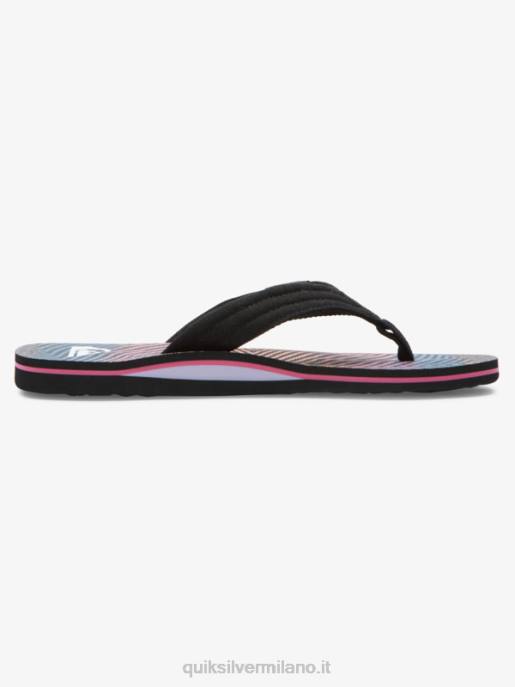 esso Quiksilver uomini sandali molokai rilassati nero/arancione/grigio HTZR502