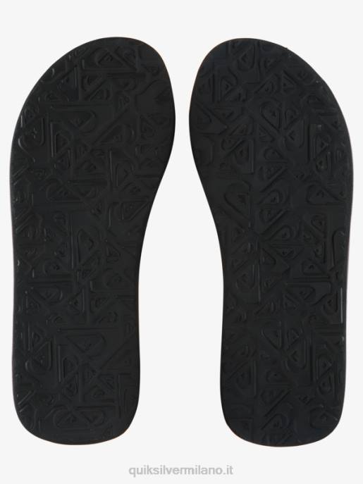 esso Quiksilver uomini sandali molokai rilassati nero/arancione/grigio HTZR502