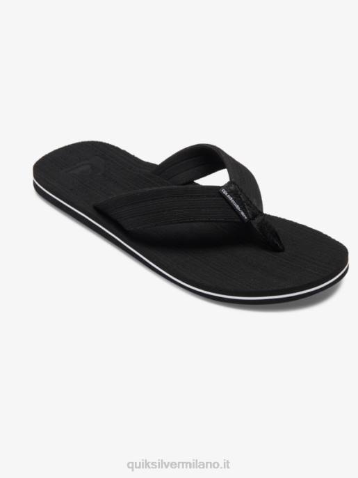 esso Quiksilver uomini sandali molokai rilassati nero bianco HTZR1249