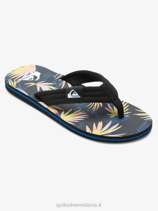esso Quiksilver uomini sandali molokai rilassati nero/blu/rosa HTZR501