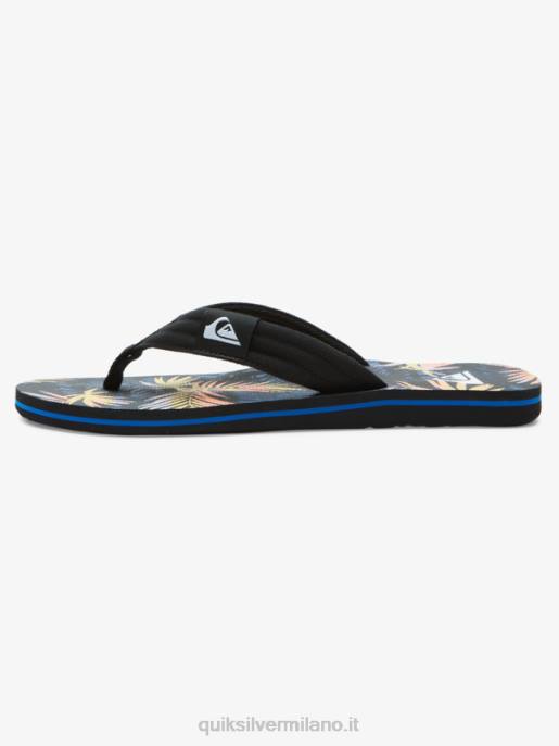 esso Quiksilver uomini sandali molokai rilassati nero/blu/rosa HTZR501