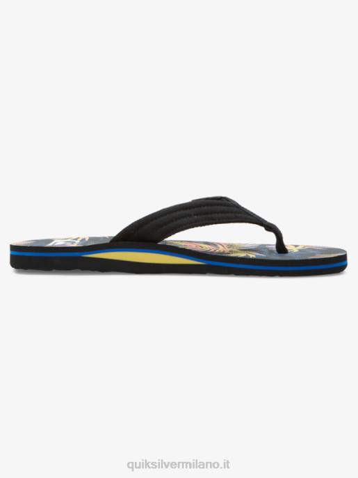esso Quiksilver uomini sandali molokai rilassati nero/blu/rosa HTZR501
