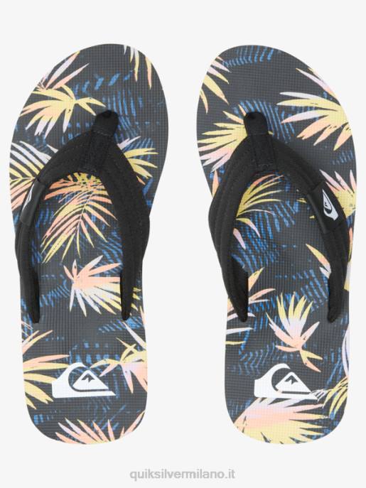 esso Quiksilver uomini sandali molokai rilassati nero/blu/rosa HTZR501