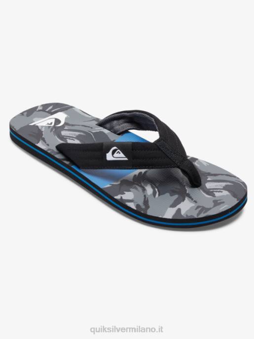esso Quiksilver uomini sandali molokai rilassati nero/grigio HTZR500