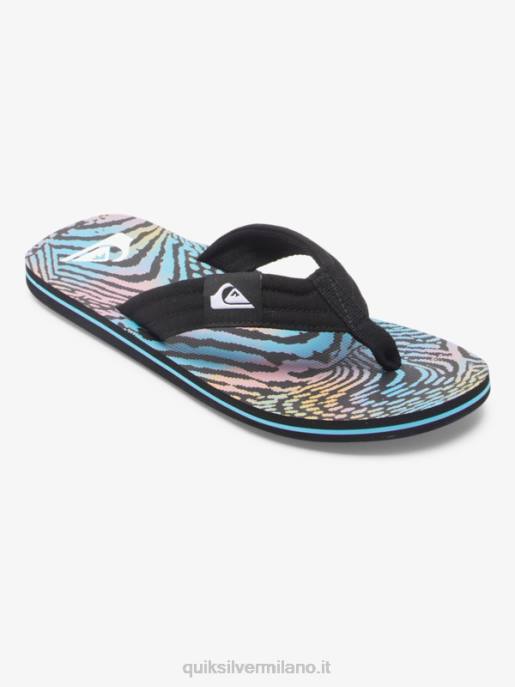 esso Quiksilver uomini sandali molokai rilassati nero/rosa/blu HTZR495