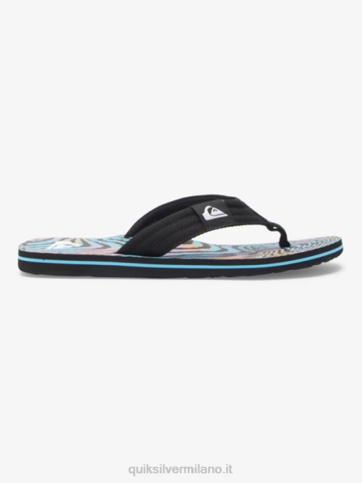 esso Quiksilver uomini sandali molokai rilassati nero/rosa/blu HTZR495
