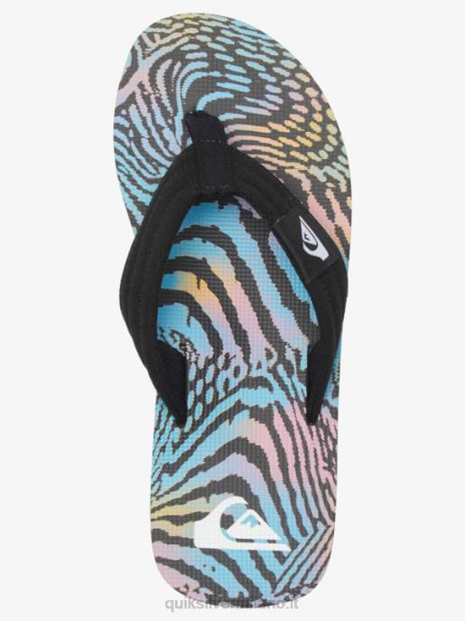 esso Quiksilver uomini sandali molokai rilassati nero/rosa/blu HTZR495