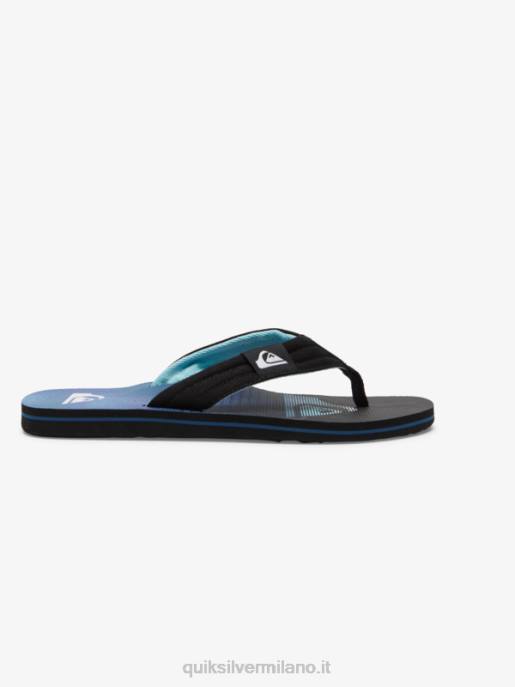 esso Quiksilver uomini sandali molokai rilassati nero/verde/blu HTZR496