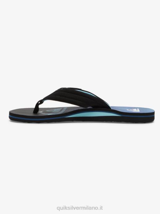 esso Quiksilver uomini sandali molokai rilassati nero/verde/blu HTZR496