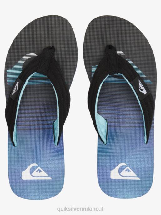 esso Quiksilver uomini sandali molokai rilassati nero/verde/blu HTZR496