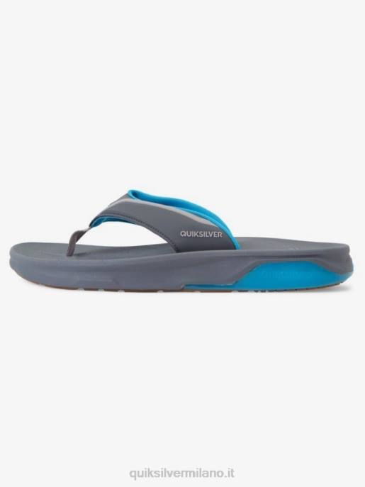 esso Quiksilver uomini sandali per il recupero matodico grigio/blu HTZR1084