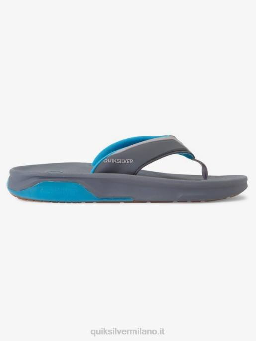 esso Quiksilver uomini sandali per il recupero matodico grigio/blu HTZR1084