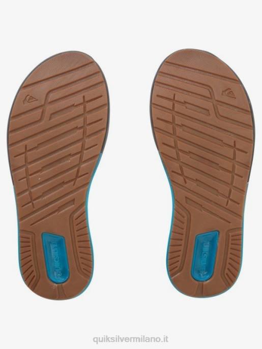 esso Quiksilver uomini sandali per il recupero matodico grigio/blu HTZR1084