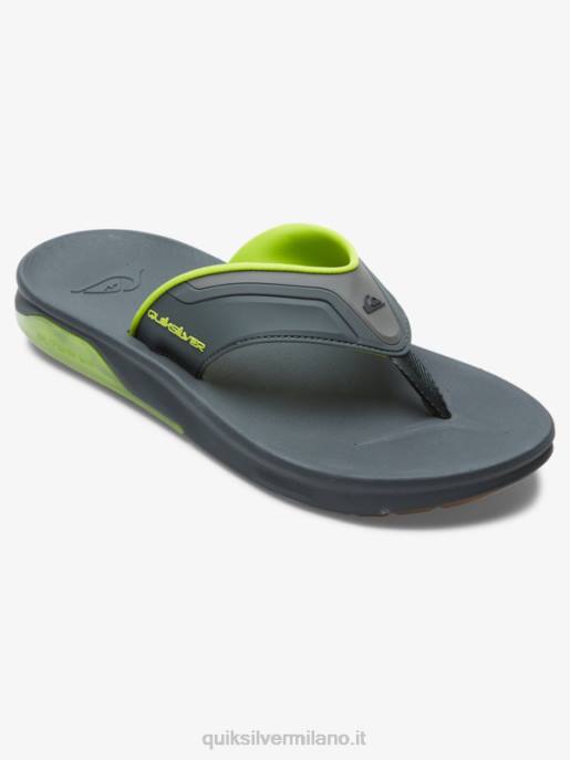 esso Quiksilver uomini sandali per il recupero matodico grigio/nero/verde HTZR1083