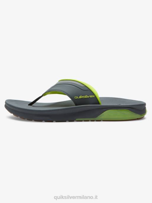 esso Quiksilver uomini sandali per il recupero matodico grigio/nero/verde HTZR1083