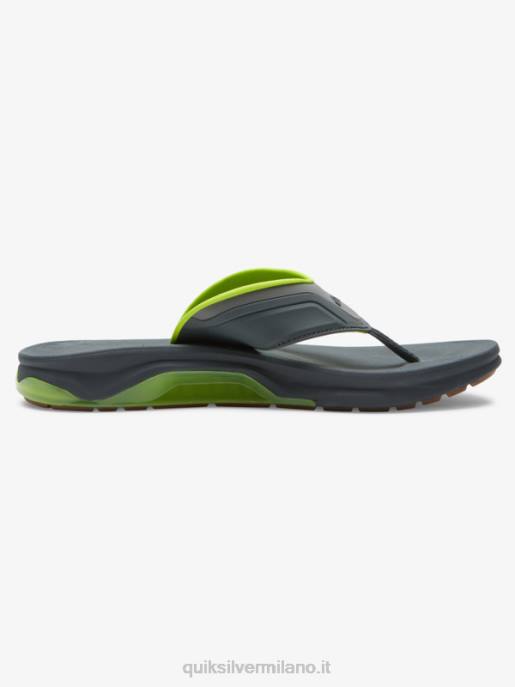esso Quiksilver uomini sandali per il recupero matodico grigio/nero/verde HTZR1083