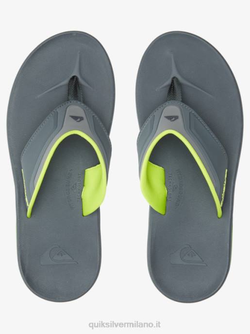 esso Quiksilver uomini sandali per il recupero matodico grigio/nero/verde HTZR1083
