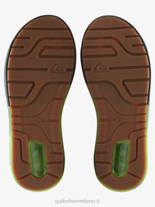 esso Quiksilver uomini sandali per il recupero matodico grigio/nero/verde HTZR1083