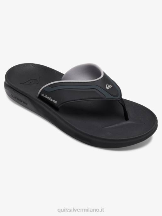 esso Quiksilver uomini sandali per il recupero matodico nero/grigio/marrone HTZR1082