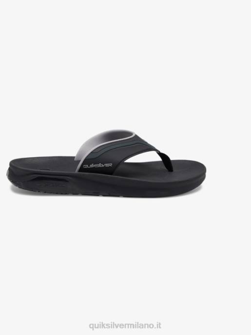 esso Quiksilver uomini sandali per il recupero matodico nero/grigio/marrone HTZR1082