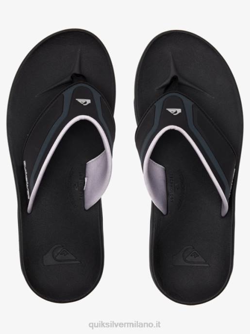 esso Quiksilver uomini sandali per il recupero matodico nero/grigio/marrone HTZR1082
