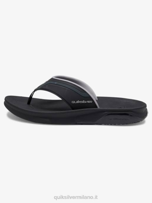 esso Quiksilver uomini sandali per il recupero matodico nero/grigio/marrone HTZR1082