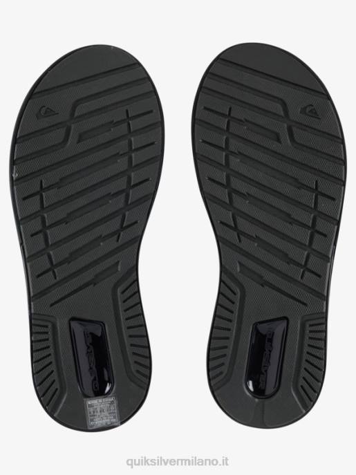 esso Quiksilver uomini sandali per il recupero matodico nero/grigio/marrone HTZR1082