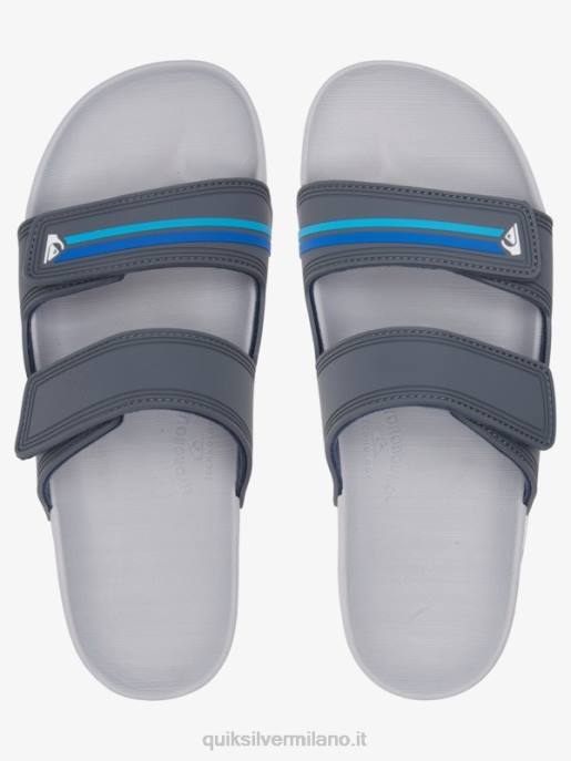 esso Quiksilver uomini sandali rivi doppia regolazione grigio/blu HTZR1079