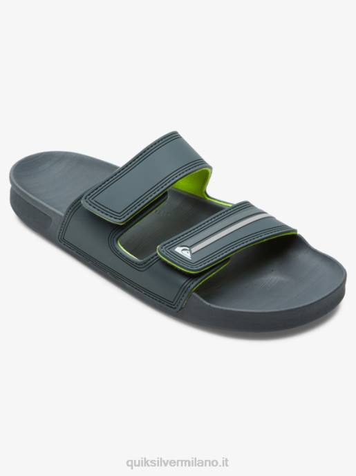esso Quiksilver uomini sandali rivi doppia regolazione grigio/nero/verde HTZR1078