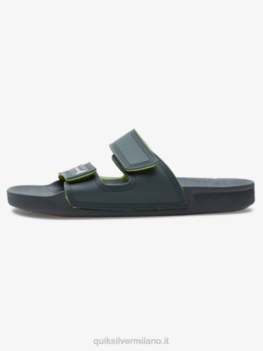 esso Quiksilver uomini sandali rivi doppia regolazione grigio/nero/verde HTZR1078
