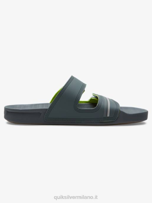 esso Quiksilver uomini sandali rivi doppia regolazione grigio/nero/verde HTZR1078