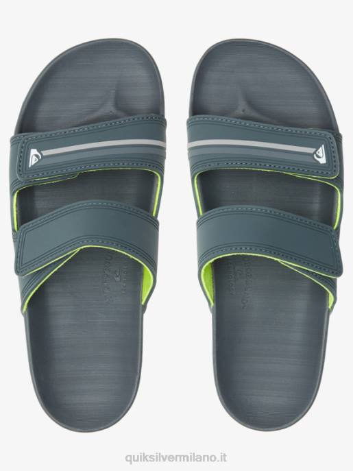 esso Quiksilver uomini sandali rivi doppia regolazione grigio/nero/verde HTZR1078