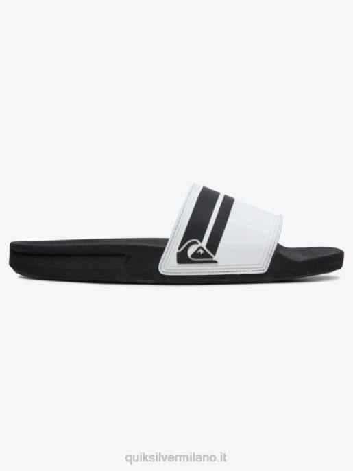 esso Quiksilver uomini sandali rivi slide slider bianco nero HTZR765