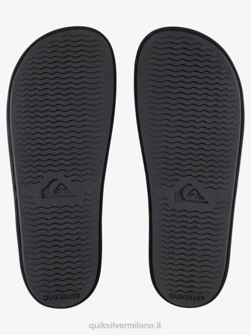 esso Quiksilver uomini sandali rivi slide slider bianco nero HTZR765