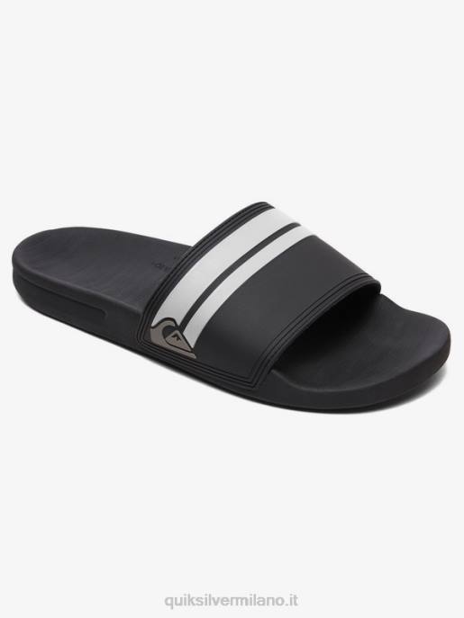 esso Quiksilver uomini sandali rivi slide slider nero bianco HTZR760