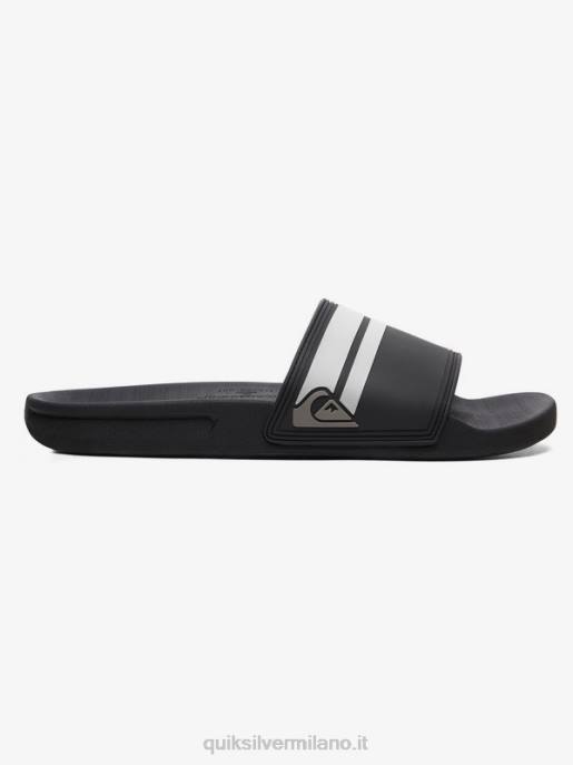 esso Quiksilver uomini sandali rivi slide slider nero bianco HTZR760