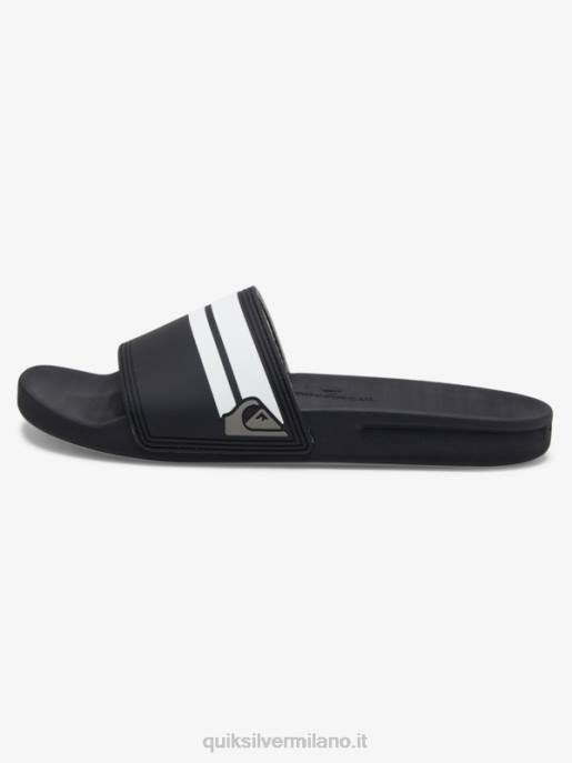 esso Quiksilver uomini sandali rivi slide slider nero bianco HTZR760