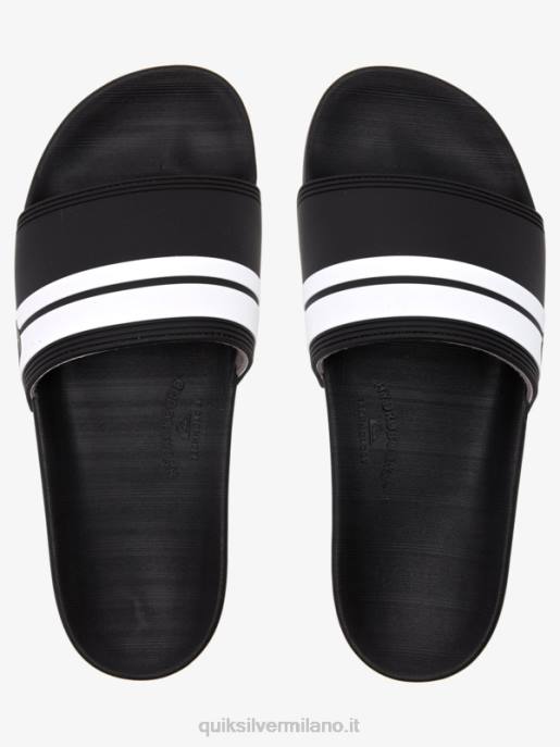 esso Quiksilver uomini sandali rivi slide slider nero bianco HTZR760