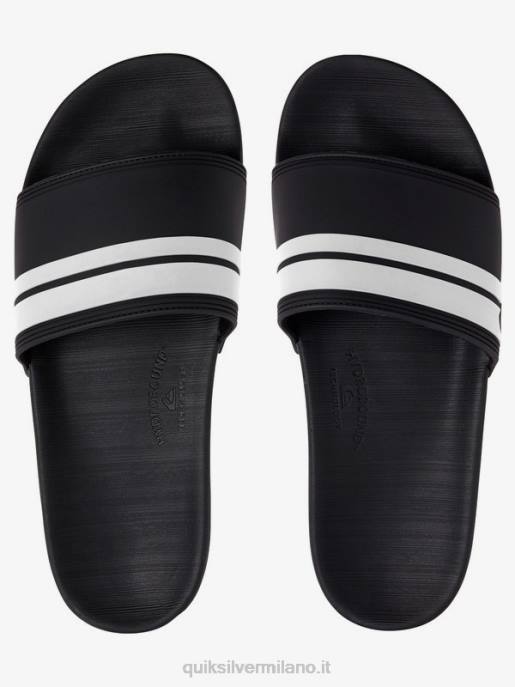 esso Quiksilver uomini sandali rivi slide slider nero bianco HTZR760
