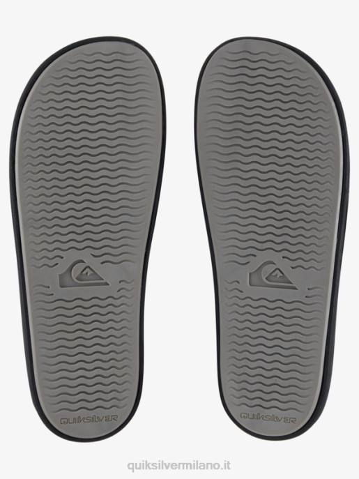 esso Quiksilver uomini sandali rivi slide slider nero bianco HTZR760
