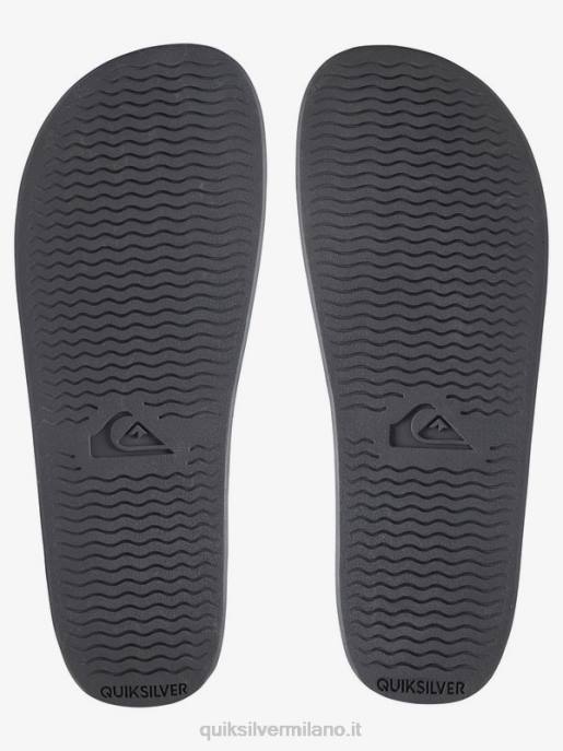 esso Quiksilver uomini sandali rivi slide slider nero bianco HTZR760