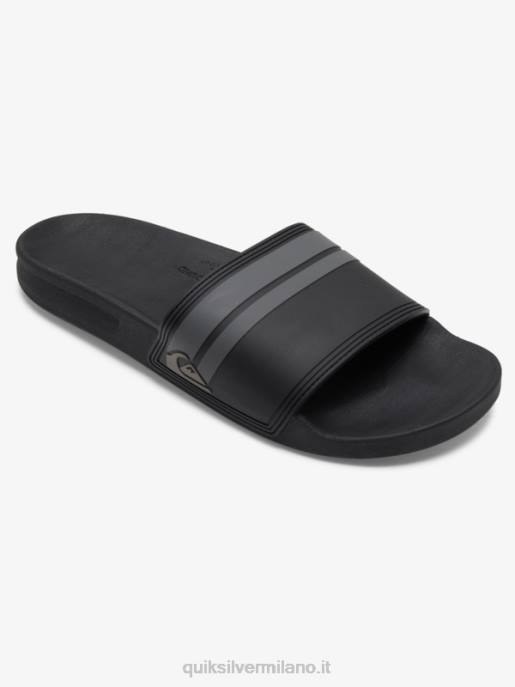 esso Quiksilver uomini sandali rivi slide slider nero/grigio HTZR763