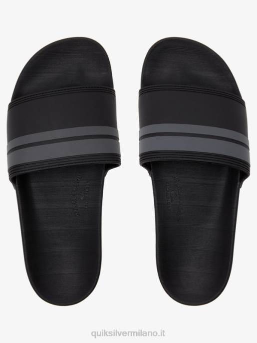 esso Quiksilver uomini sandali rivi slide slider nero/grigio HTZR763