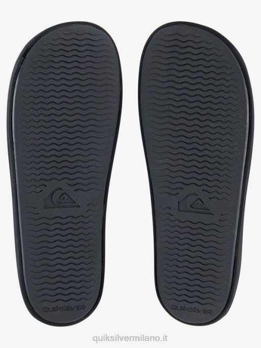 esso Quiksilver uomini sandali rivi slide slider nero/grigio HTZR763