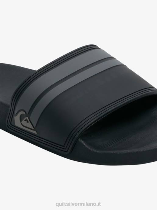 esso Quiksilver uomini sandali rivi slide slider nero/grigio HTZR763