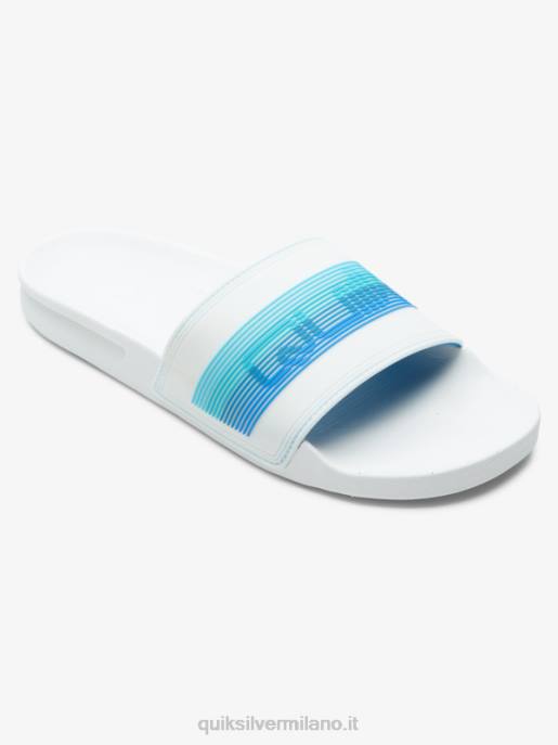 esso Quiksilver uomini sandali slide slider rivi bianco blu HTZR686